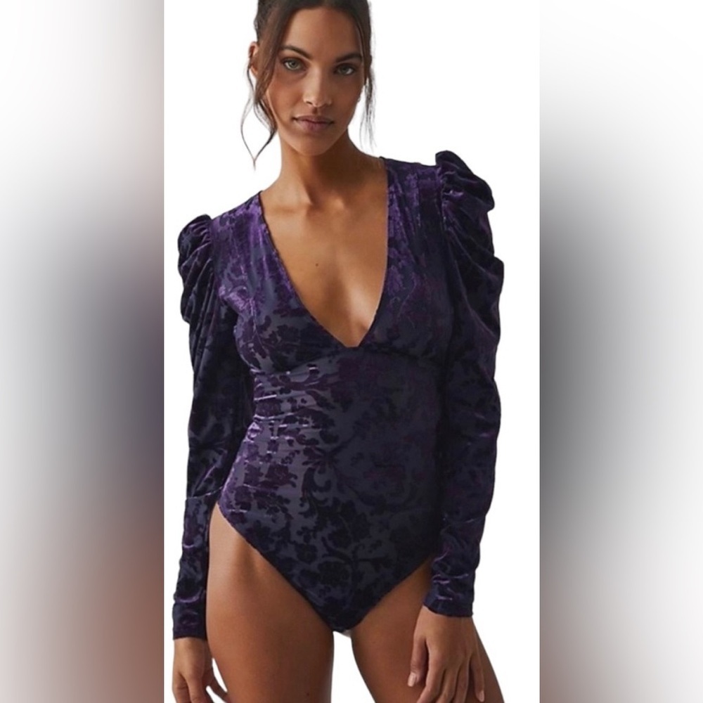 🏷️ Free People Magic Hour Bodysuit Size XS in Deep Sea Combo - Picture 3 of 9